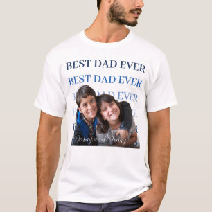 Camiseta Mejor regalo de papá para niños conjunto de fotos