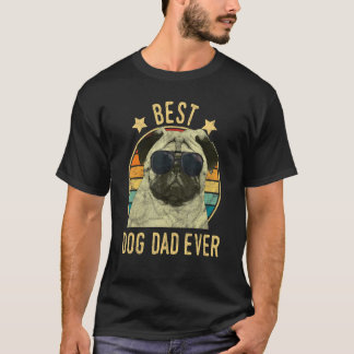 Camiseta Mejor regalo del Día del Padre para papá de pug