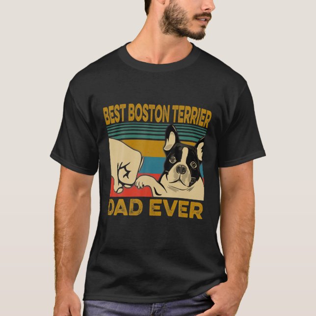 Camiseta Mejor regalo del Día del Padre Retro de Boston Ter (Anverso)
