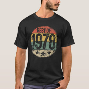 Camiseta Mejor Retro Circular De 1978 43º Cumpleaños 43 Año