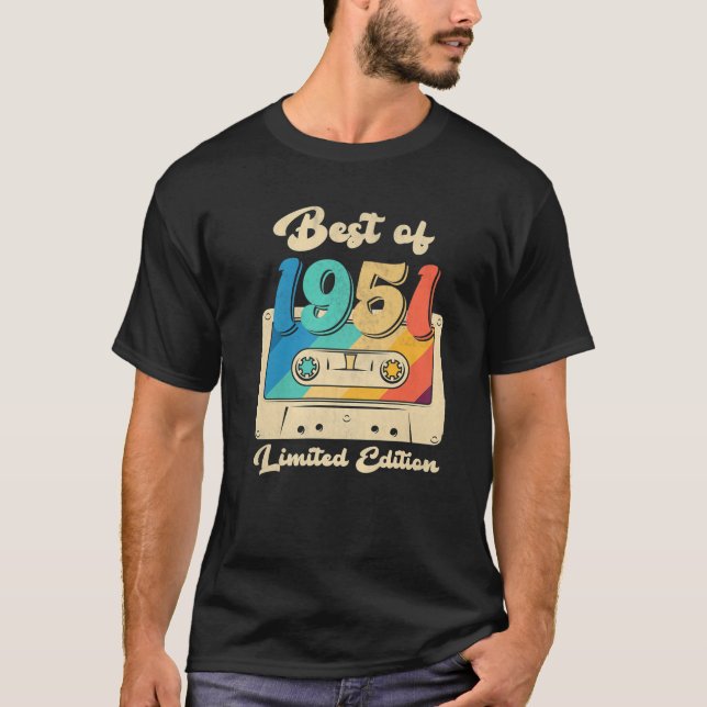 Camiseta Mejor Retro De La Cinta Cassette 1951 71º Cumpleañ (Anverso)