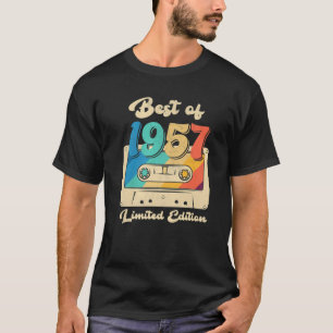 Camiseta Mejor Retro De La Cinta Cassette 1957 65º Cumpleañ