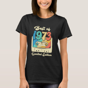 Camiseta Mejor Retro De La Cinta Cassette 1973 48º Cumpleañ