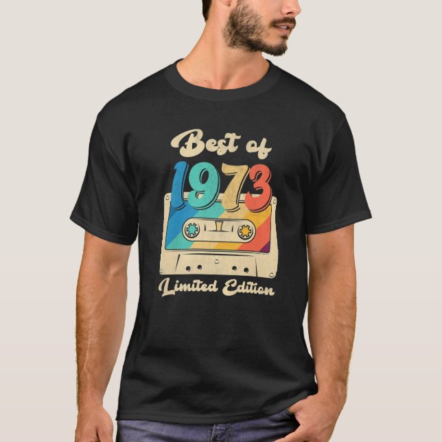Camiseta Mejor Retro De La Cinta Cassette 1973 49º Cumpleañ (Anverso)