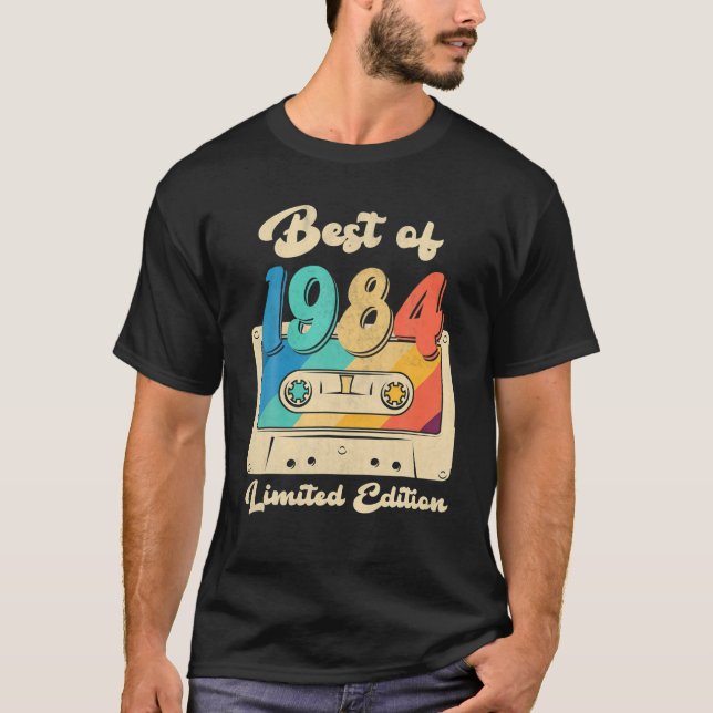 Camiseta Mejor Retro De La Cinta Cassette 1984 38º Cumpleañ (Anverso)
