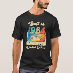 Camiseta Mejor Retro De La Cinta Cassette 1984 38º Cumpleañ