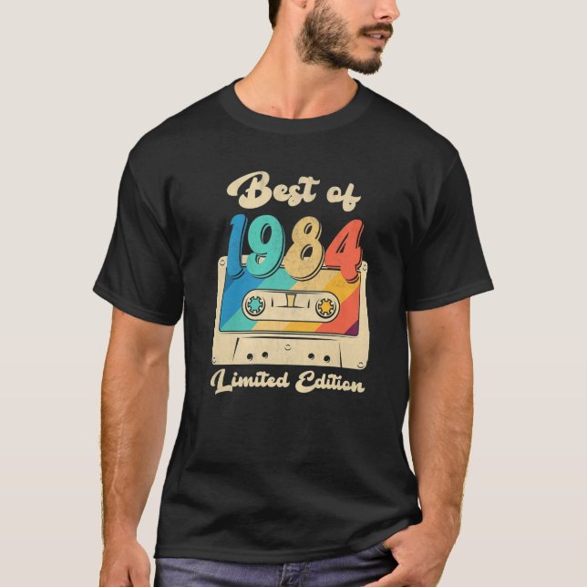 Camiseta Mejor Retro De La Cinta Cassette 1984 38º Cumpleañ (Anverso)