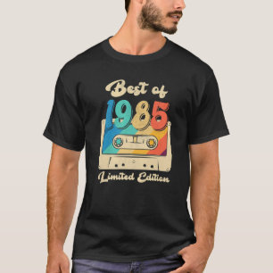 Camiseta Mejor Retro De La Cinta Cassette 1985 37º Cumpleañ