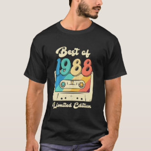 Camiseta Mejor Retro De La Cinta Cassette 1988 34th Birthda