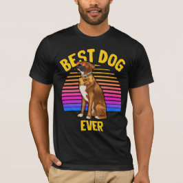 Camiseta Mejor Retro de Perro Boxeador