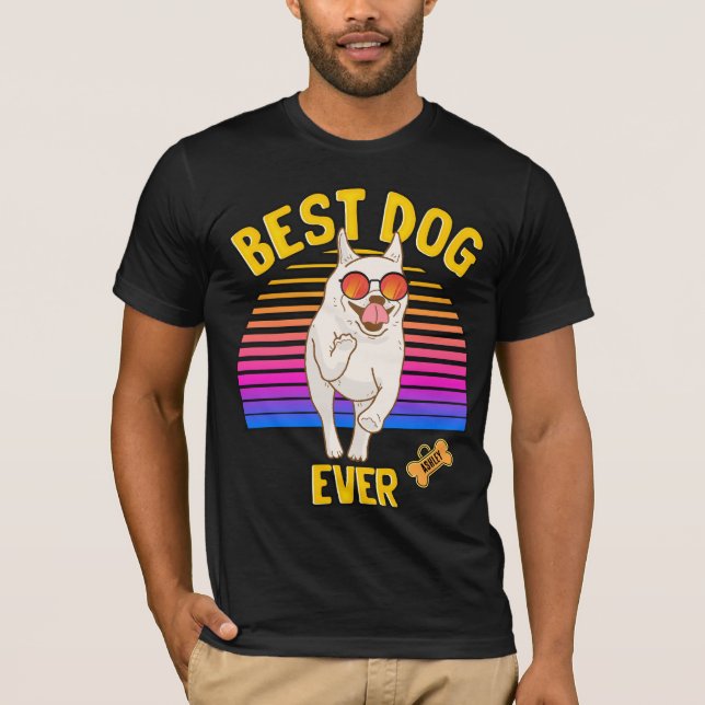 Camiseta Mejor Retro de Perro Chihuahua (Anverso)