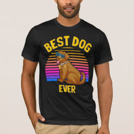 Camiseta Mejor retro de perro de recuperación dorada