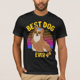 Camiseta Mejor retro de perros shih tzu
