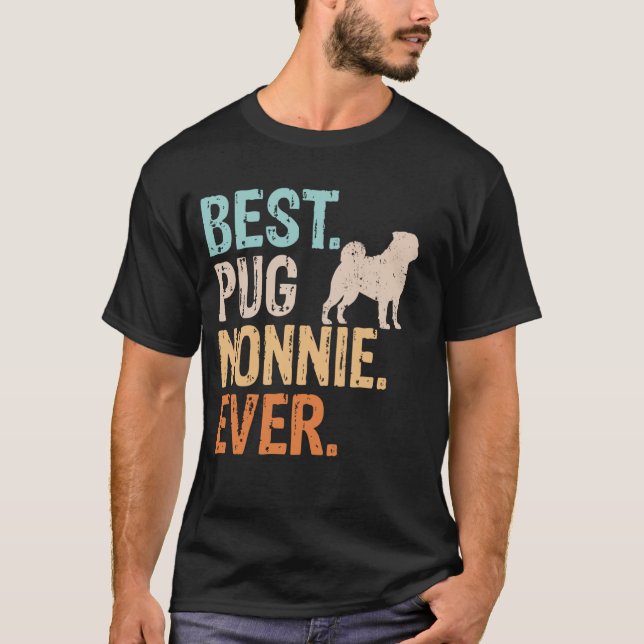 Camiseta Mejor Retro Gracioso para Perro Perro Perro Perro  (Anverso)