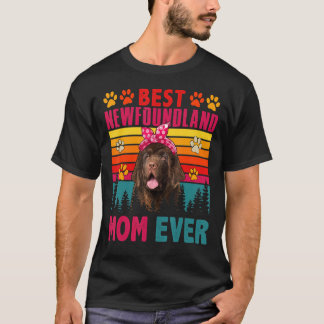 Camiseta Mejor retro vintage madre de Newfoundland que haya