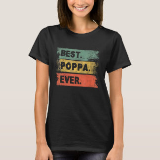 Camiseta Mejor Retro Vintage Mejor Poppa Hver Hombres D Pad