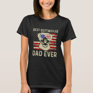 Camiseta Mejor Rottweiler Dad Ever Fathers Day American 4th