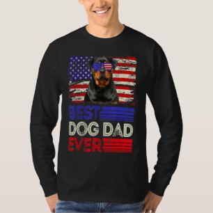 Camiseta Mejor Rottweiler Papá Nunca Bandera Americana Patr