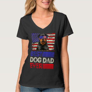 Camiseta Mejor Rottweiler Papá Nunca Bandera Americana Patr