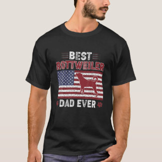 Camiseta Mejor Rottweiler Papá Nunca Bandera Estadounidense