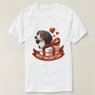 Camiseta Mejor San Valentín de Dachshund - Envuelto en una 