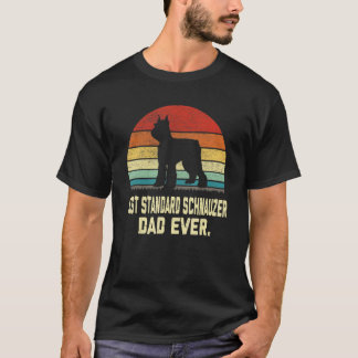 Camiseta Mejor Schnauzer Estándar Padre Vintage