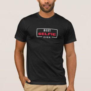 Camiseta Mejor Selfie Minimalista Divertido Gra de Redes So