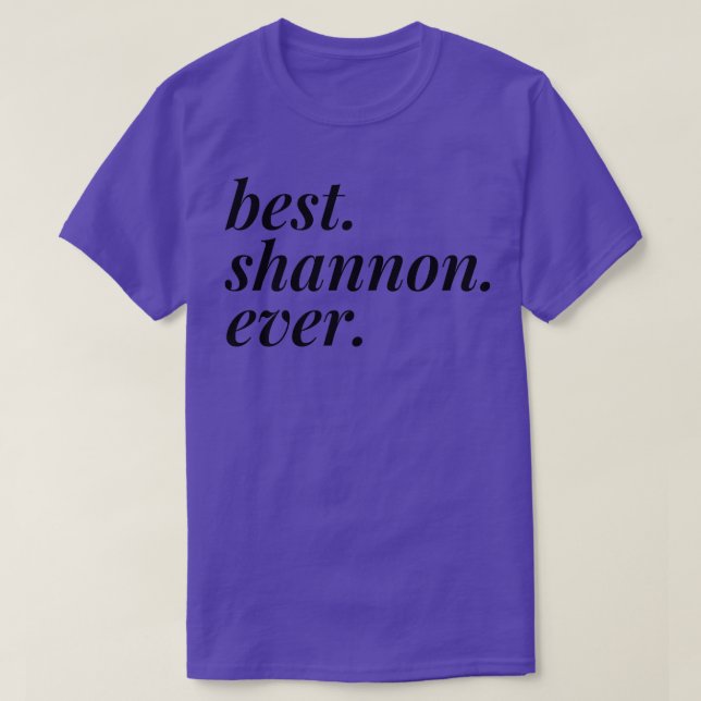 Camiseta Mejor Shannon Nombra Personalizada Mujer Chica BFF (Diseño del anverso)