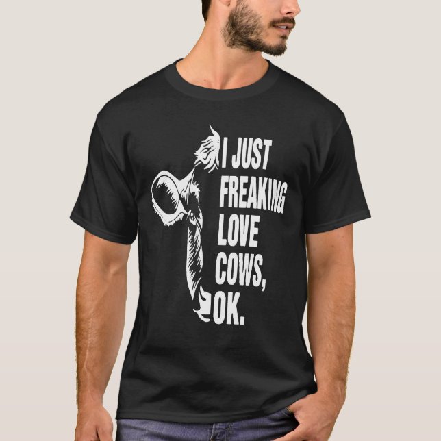 Camiseta Mejor simplemente amo las vacas, ok (Anverso)