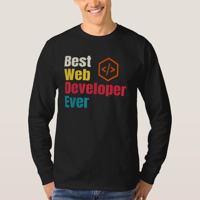 Camiseta Mejor sitio web de desarrollador web programador c (Anverso)