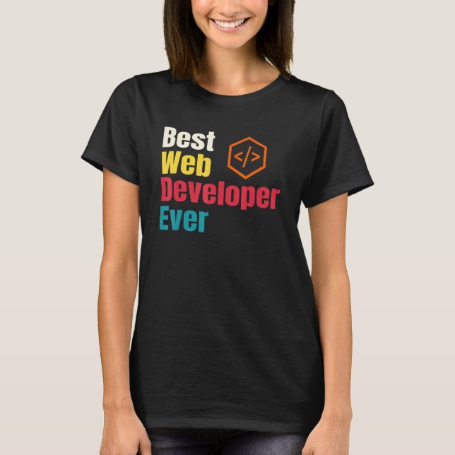 Camiseta Mejor sitio web de desarrollador web programador c (Anverso)