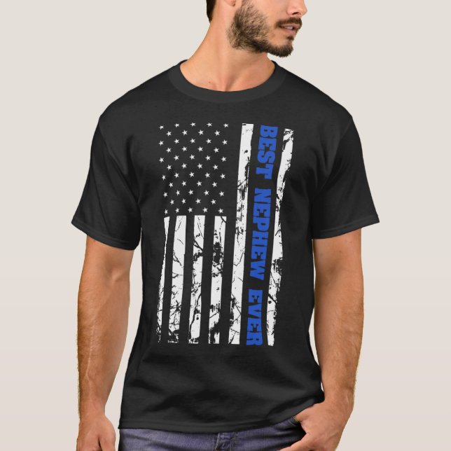 Camiseta Mejor sobrino de la familia patriótica bandera de  (Anverso)
