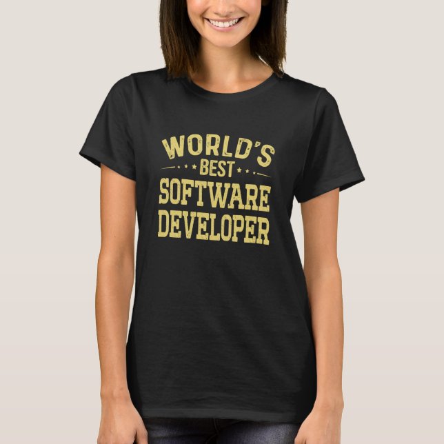 Camiseta Mejor Software de Título de Trabajo para Desarroll (Anverso)