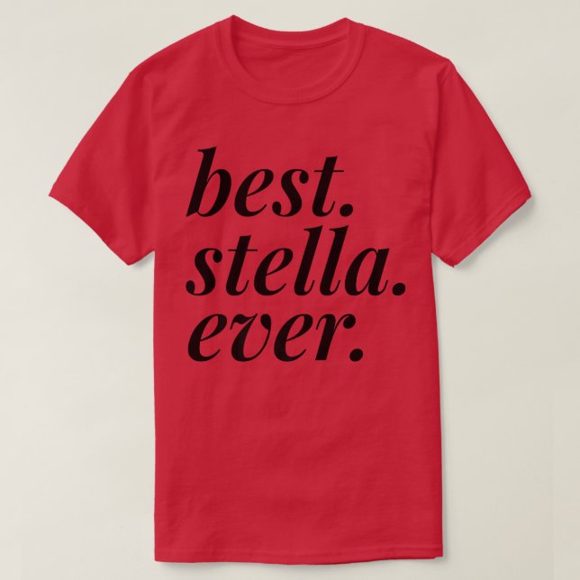 Camiseta Mejor Stella Nombra Mujer Personalizada Chica BFF (Diseño del anverso)
