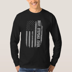 Camiseta Mejor Stepdad Alguna Vintage American Flag Padre S