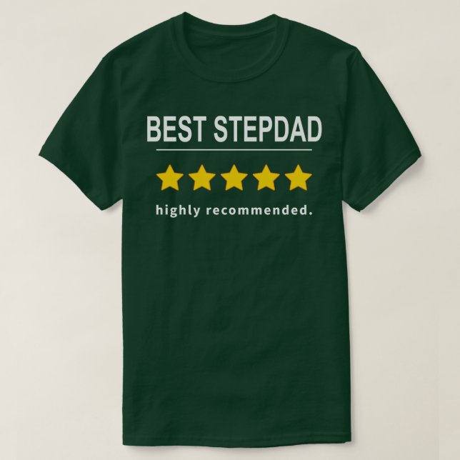 Camiseta Mejor Stepdad Altamente Recomendado (Diseño del anverso)