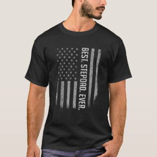 Camiseta Mejor Stepdad Bandera Estadounidense para el Día d
