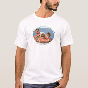 Camiseta Mejor Stepdad del Año Niños nombra a foto oval