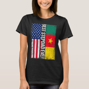 Camiseta Mejor Stepdad del Día del Padre en Camerún Bandera