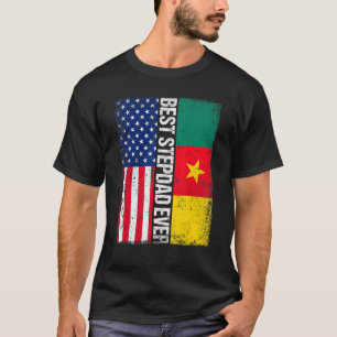 Camiseta Mejor Stepdad del Día del Padre en Camerún Bandera