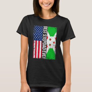 Camiseta Mejor Stepdad Día del Padre Burundi Bandera Estado