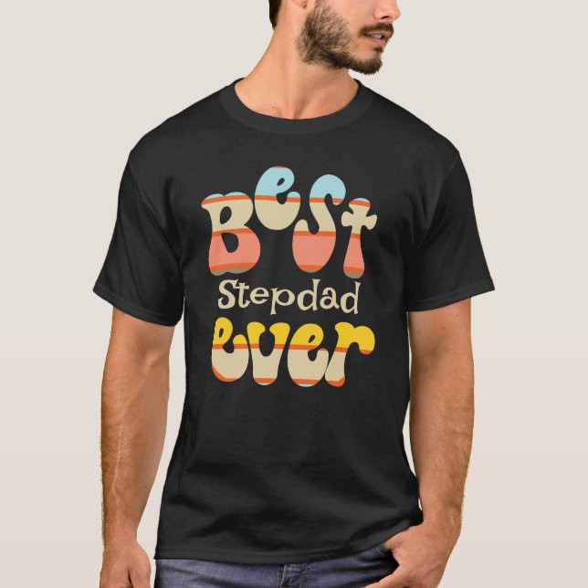Camiseta Mejor Stepdad Ever Retro (Anverso)