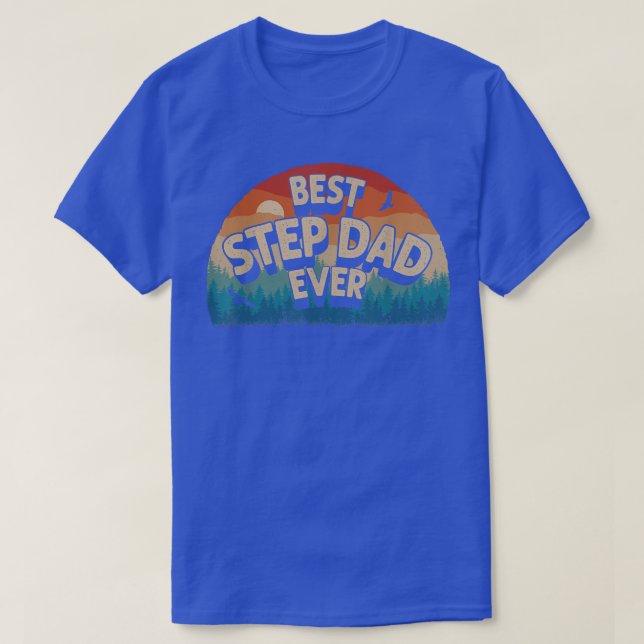Camiseta Mejor StepDad Hver Hombres Decoración Retro Sunset (Diseño del anverso)
