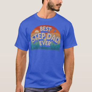 Camiseta Mejor StepDad Hver Hombres Decoración Retro Sunset
