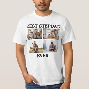 Camiseta Mejor Stepdad Padre Papi Collage de fotos