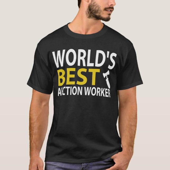 Camiseta Mejor Subasta de Empleo Gracioso del Mundo (Anverso)