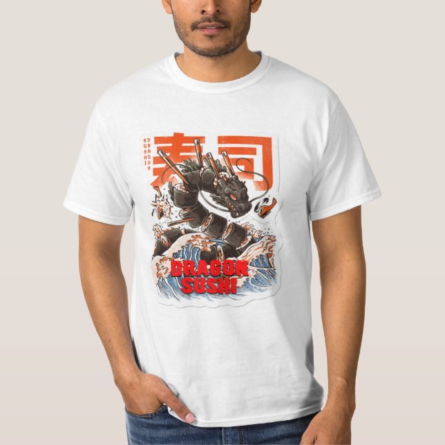Camiseta mejor sushi para dragón  (Anverso)