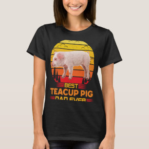Camiseta Mejor Tacup Pig Dad Padres De Cerdo Vintage Cute