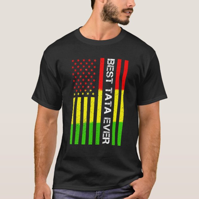 Camiseta Mejor Tata De Estados Unidos Bandera Funny Abuelo (Anverso)