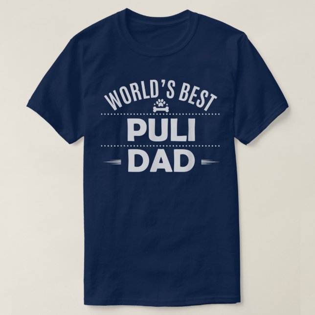 Camiseta Mejor Tee de dueño de perro de Puli Dad    TPuli d (Diseño del anverso)